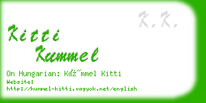 kitti kummel business card